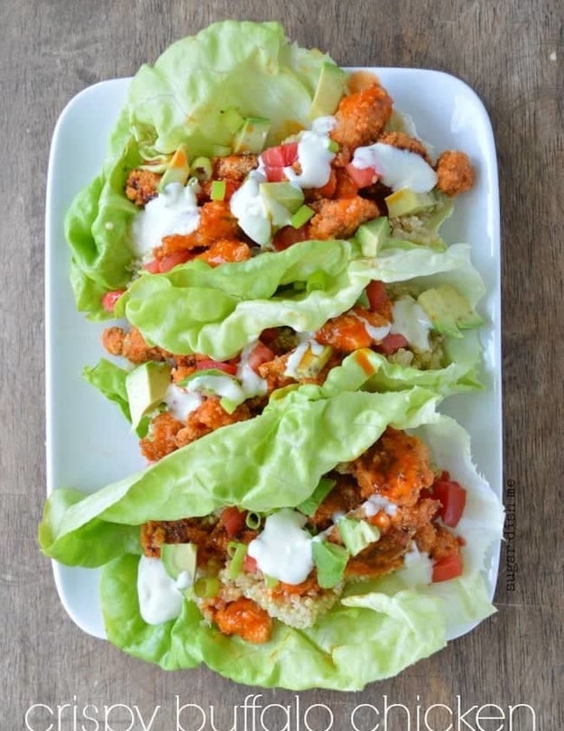 Buffalo Chicken Lettuce Wraps