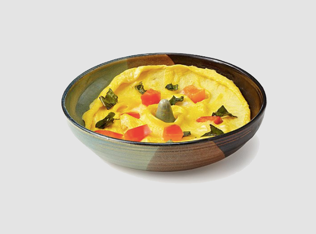 Or, if you'd rather treat yourself to a healthy omelet after work, this microwavable stoneware clay dish makes a killer one in under 45 (!) seconds.