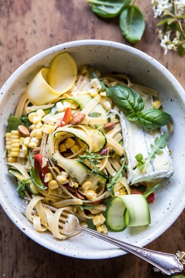 Farmer's Market Pasta Primavera with Goat Cheese