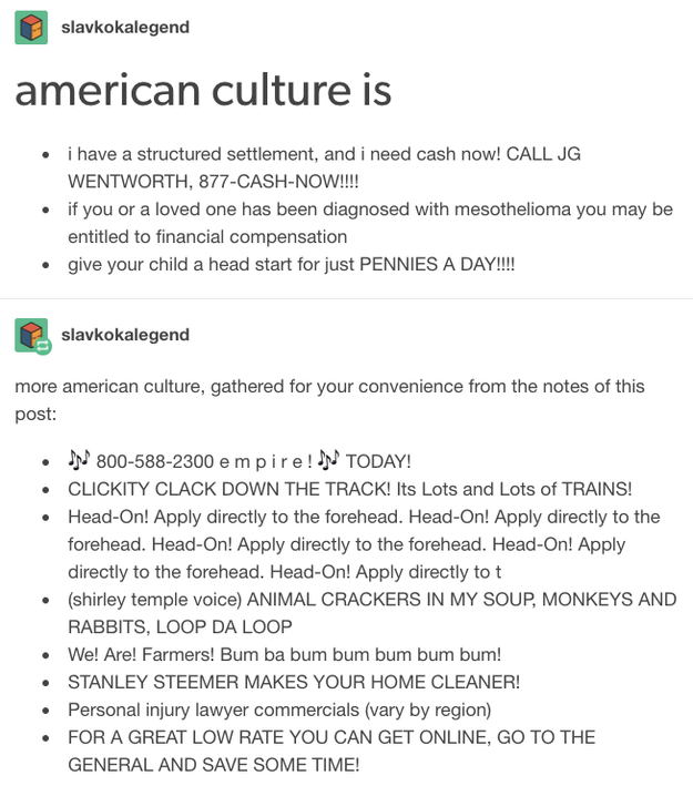 More on American culture: