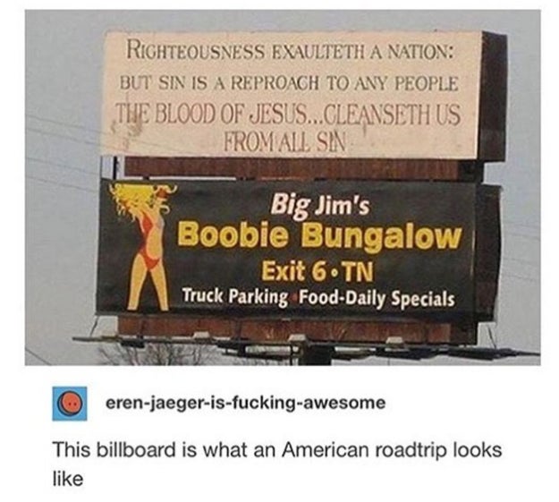 On billboards: