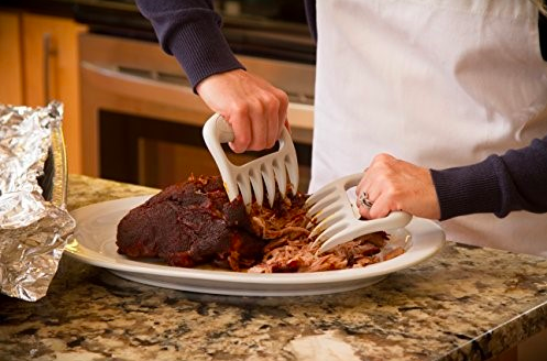 A pair of bear paw shredding claws to make restaurant-quality pulled meat in your own kitchen.