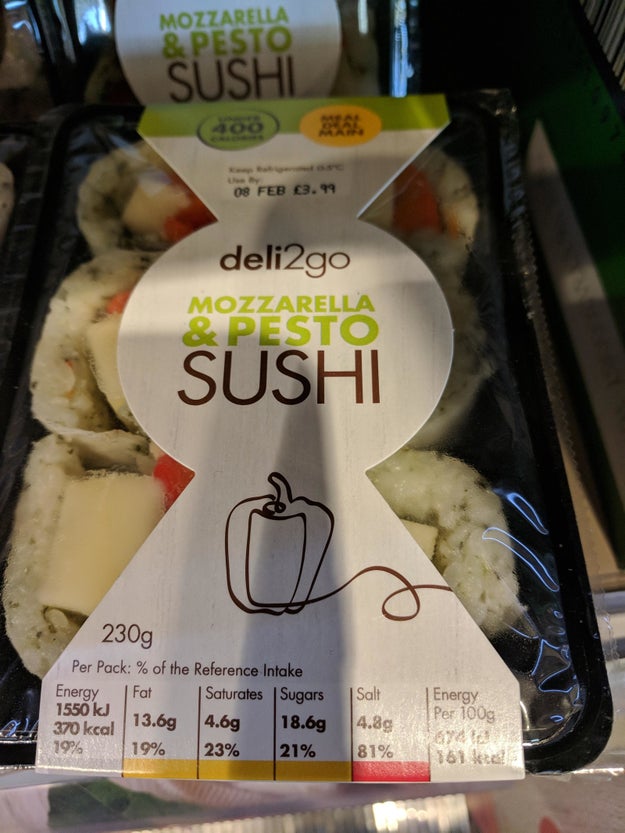 This mashup which offends Italian and Japanese cuisines.