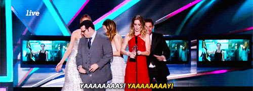 We all know and love them for their adorable moments, like when John jumped on stage to congratulate Emily after she won an award.