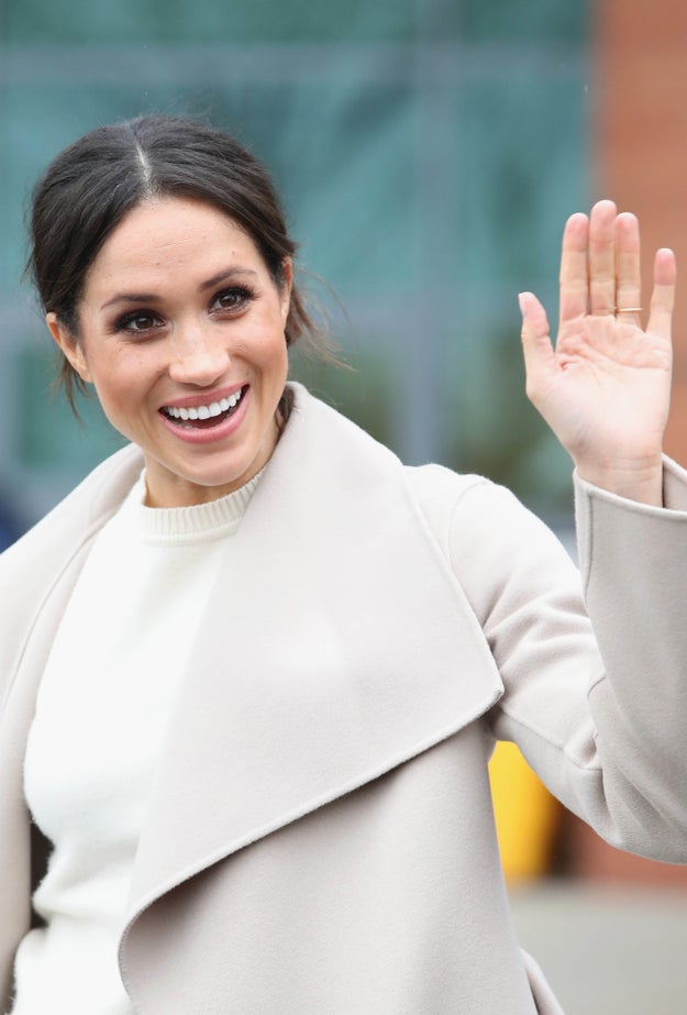 A writer for the mag spotted the errant hair in a photo from March 23 of Markle and Prince Harry in Belfast. The author wrote the hair was "glorious because, same."