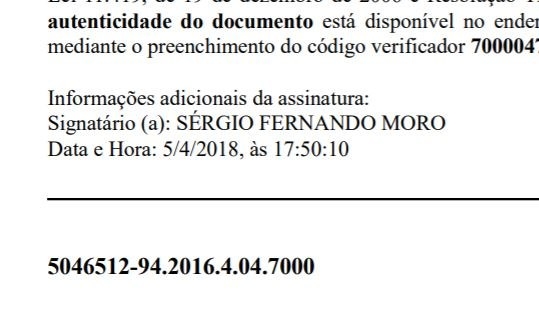 Hora que o juiz SÃ©rgio Moro assinou sua decisÃ£o