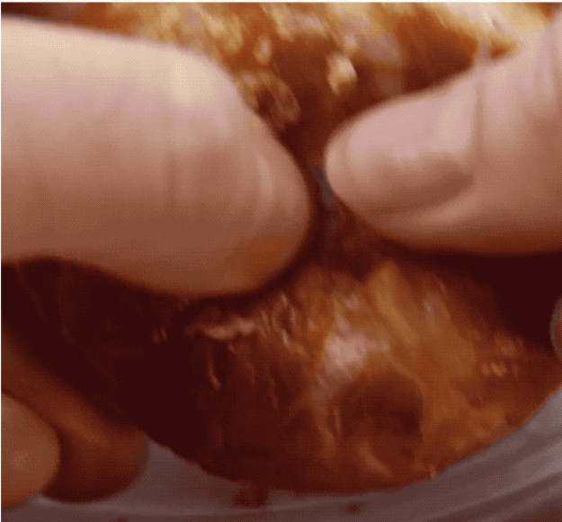 This cheese-filled pretzel bite that's ready to burst: