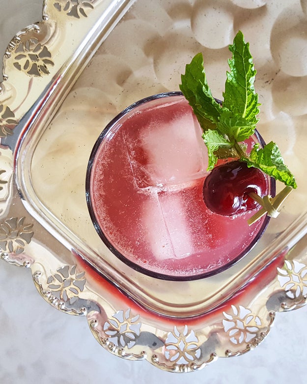 Sweet Cherry Bourbon Smash