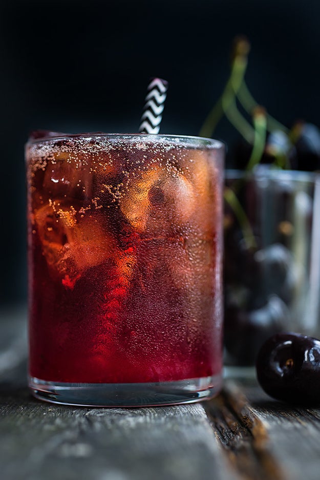 Black Cherry Bourbon Cola Smash