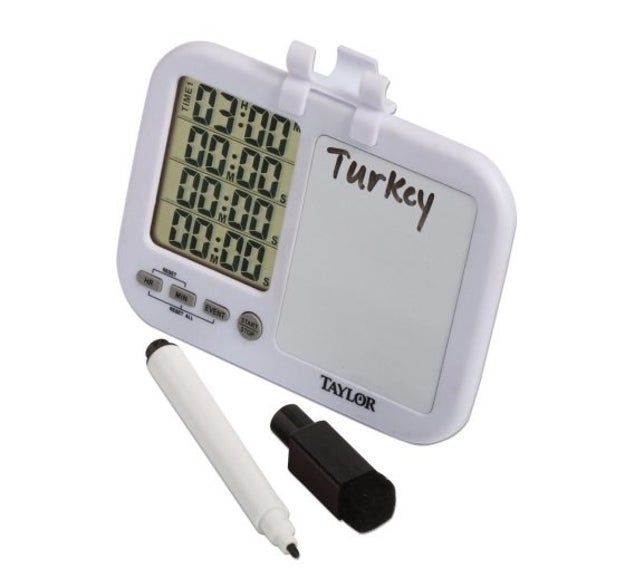 A two-in-one whiteboard and timer so you can keep track of your boiling pasta, roasting veggies, broiling chicken, and baking cake all at once.