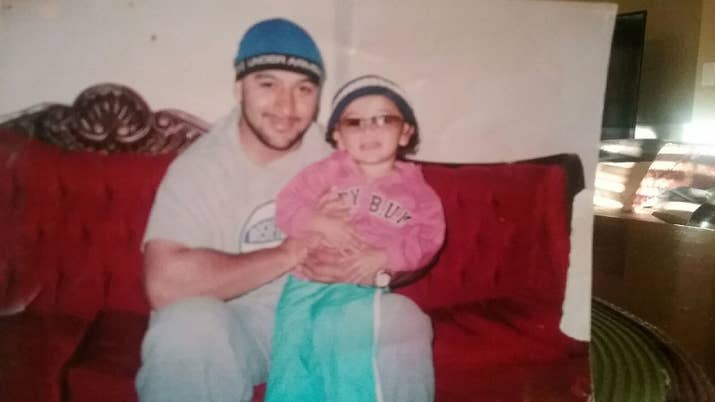 Temo and his daughter Pamela, 2, taken after his return from Iraq.