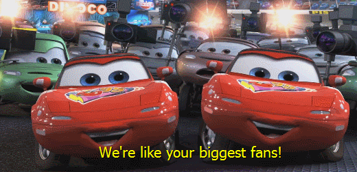 And Lightning McQueen getting ~flashed~ by Tia and Mia:
