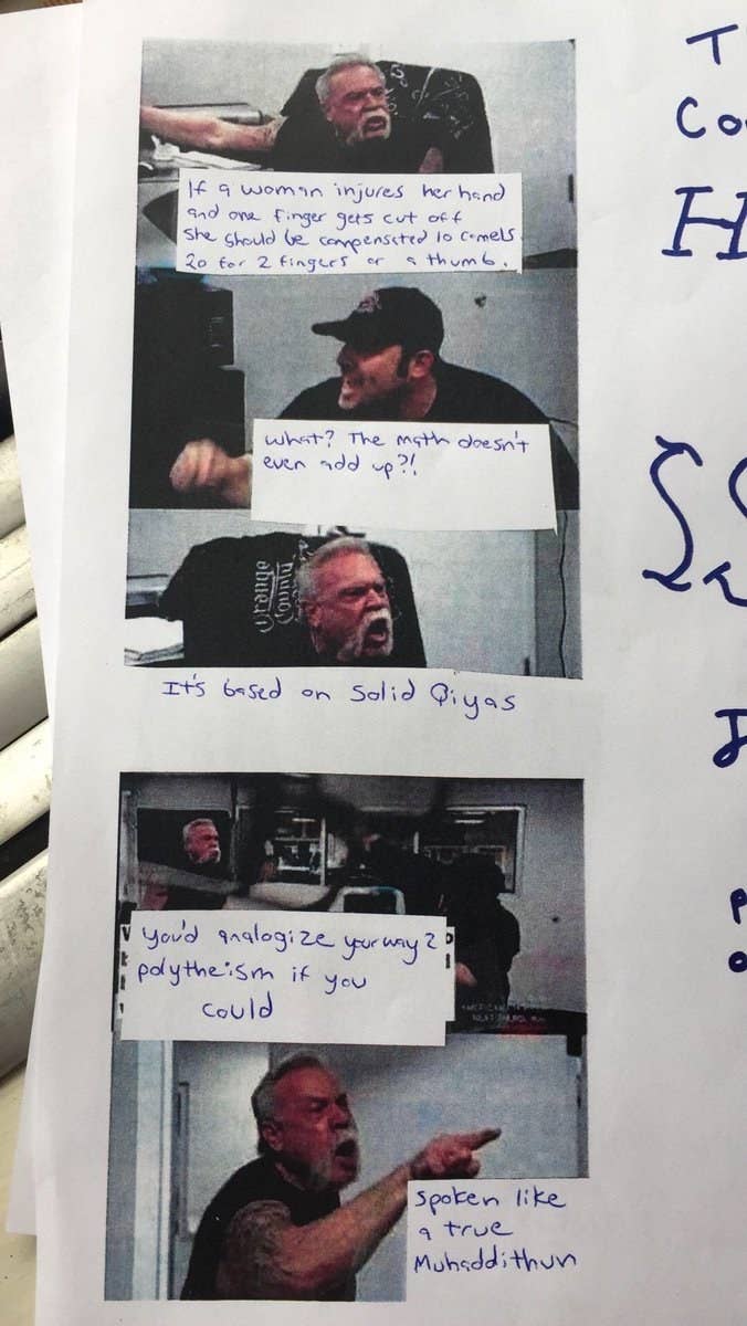 This Teacher Used The American Chopper Meme To Teach A Class On