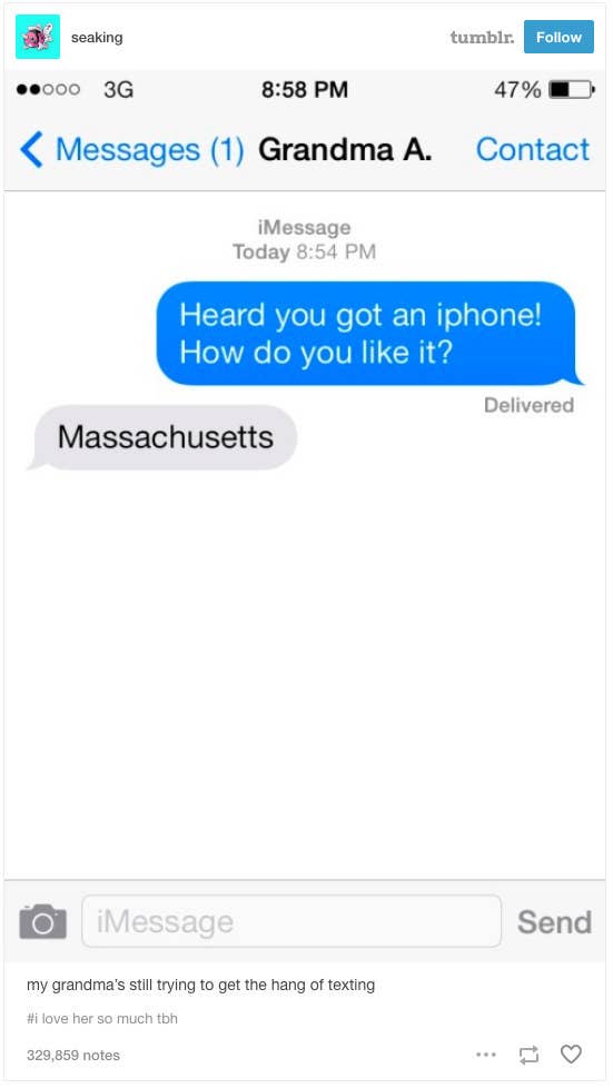 18 Text Messages Only Grandma Can Get Away With