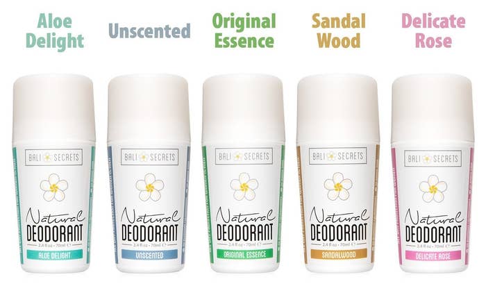 all five deodorant scents