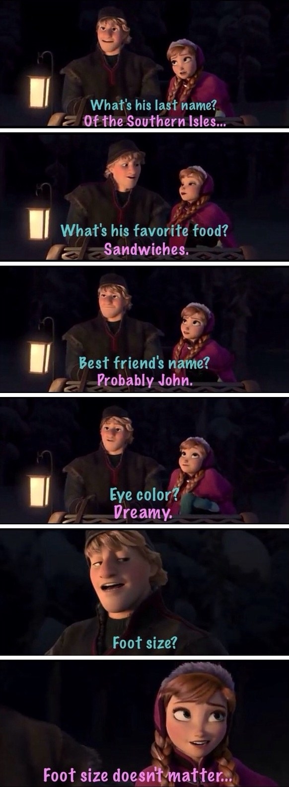 Anna's penis size joke in Frozen: