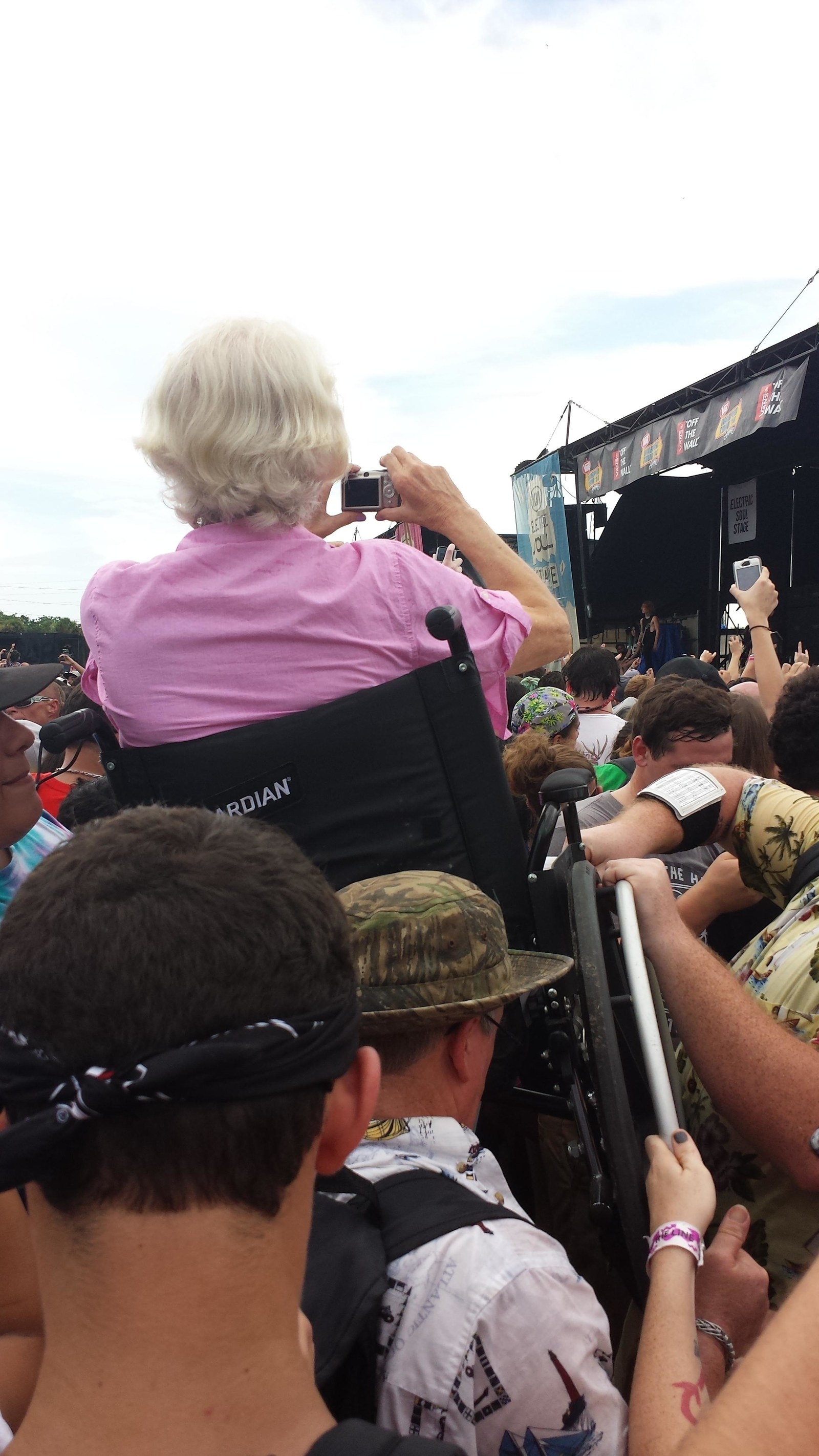 Stripped Crowd Surfer