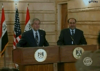 "This is a farewell kiss from the Iraqi people, you dog," he yelled in Arabic while chucking his footwear at Bush. "This is for the widows and orphans and all those killed in Iraq," he managed to get out as the second shoe flew, before then-prime minister Nouri al-Maliki's bodyguards tackled him."When I threw the shoe in the face of the criminal, George Bush, I wanted to express my rejection of his lies, his occupation of my country, my rejection of his killing my people," he would later say. "My rejection of his plundering the wealth of my country, and destroying its infrastructure. And casting out its sons into a diaspora."
