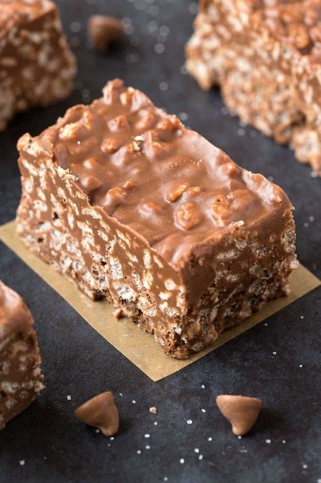 No-Bake Chocolate Peanut Butter Crunch Bars