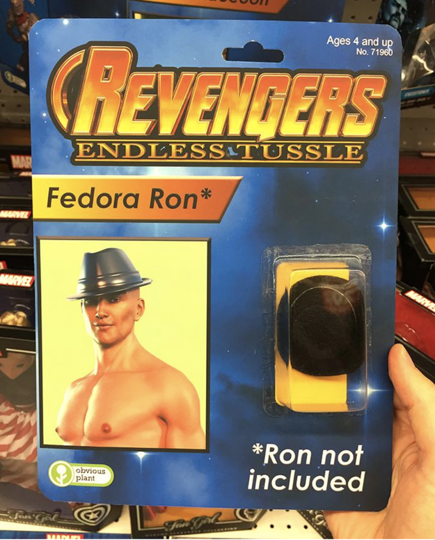 Meet Fedora Ron (Ron not included). Leave it to Ron to ghost his own figurine.