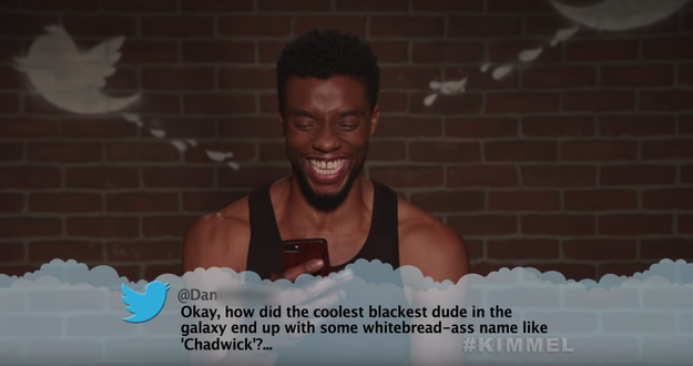 Here's Chadwick Boseman, aka Black Panther, reading the most backhanded compliment of all time.