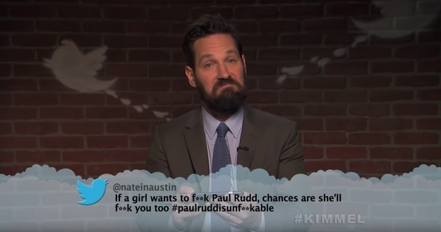 Here's Paul Rudd, aka Ant-Man, clearly on Opposite Day.