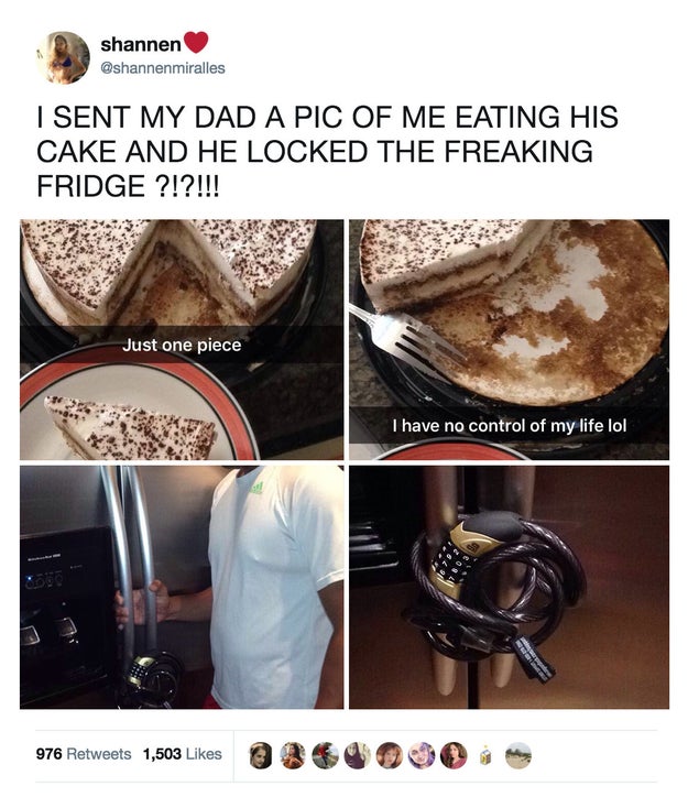 This dad who went to extreme measures to keep his food safe.