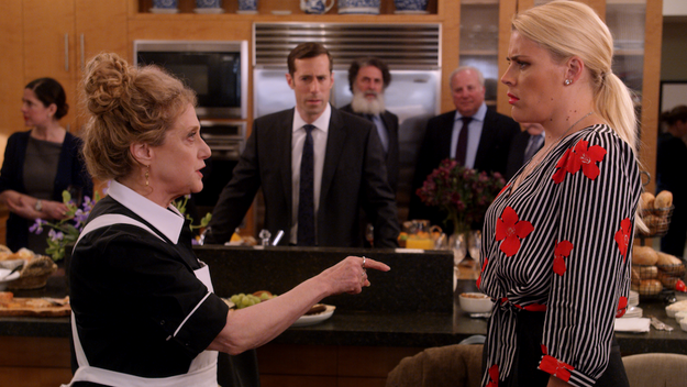 Busy Phillips is in Episode 6, playing the role of Sheba Goodman, who's a fun-loving heiress trying to convince her family that she's turned over a new leaf in order to receive her inheritance.