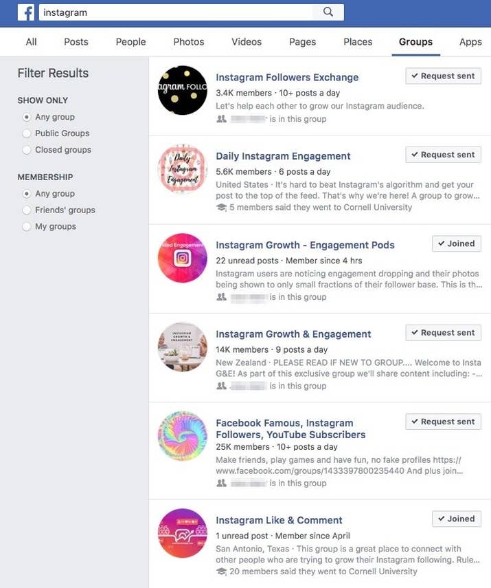 Facebook Removes 10 Instagram Algorithm-Gaming Groups