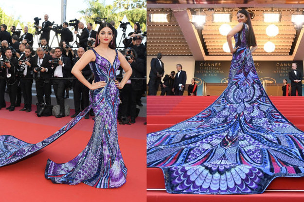 Aishwarya Rai Came To A Cannes Red Carpet Dressed As A Peacock And Now I Want To Be One