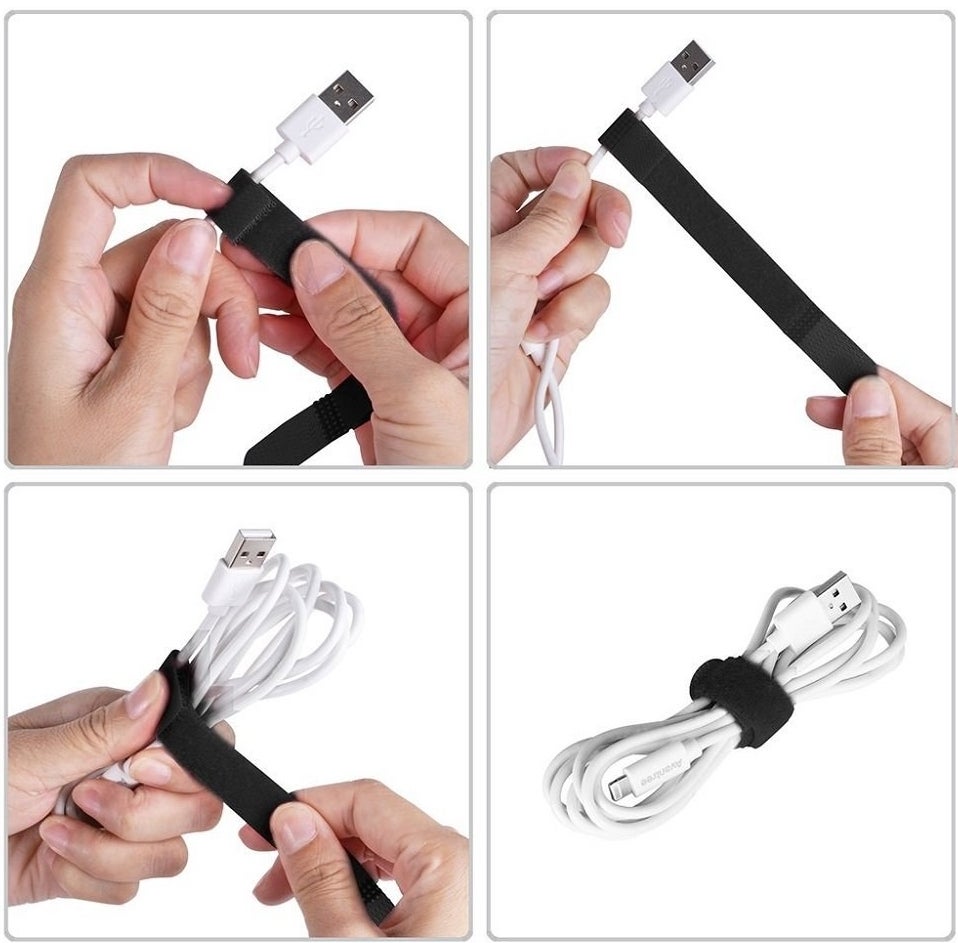 These cable ties are also great for when you're NOT traveling! See below. Promising review: "I love these things. No, seriously. They have so many uses that I didn't even think about when I initially ordered them! I bought them to use as cable ties for my desk, but I've also started using them to wrap cords for stored appliances, to to keep my headphones from getting tangled in my purse, and I even use them to wrap the handles of my canvas grocery bags together to keep stuff from falling out!" —Nicole N. Get a pack of 20 from Amazon for $6.99.And if you're just tired of dealing with headphone cords, check out our pick for the best cheap wireless headphones on BuzzFeed Reviews.