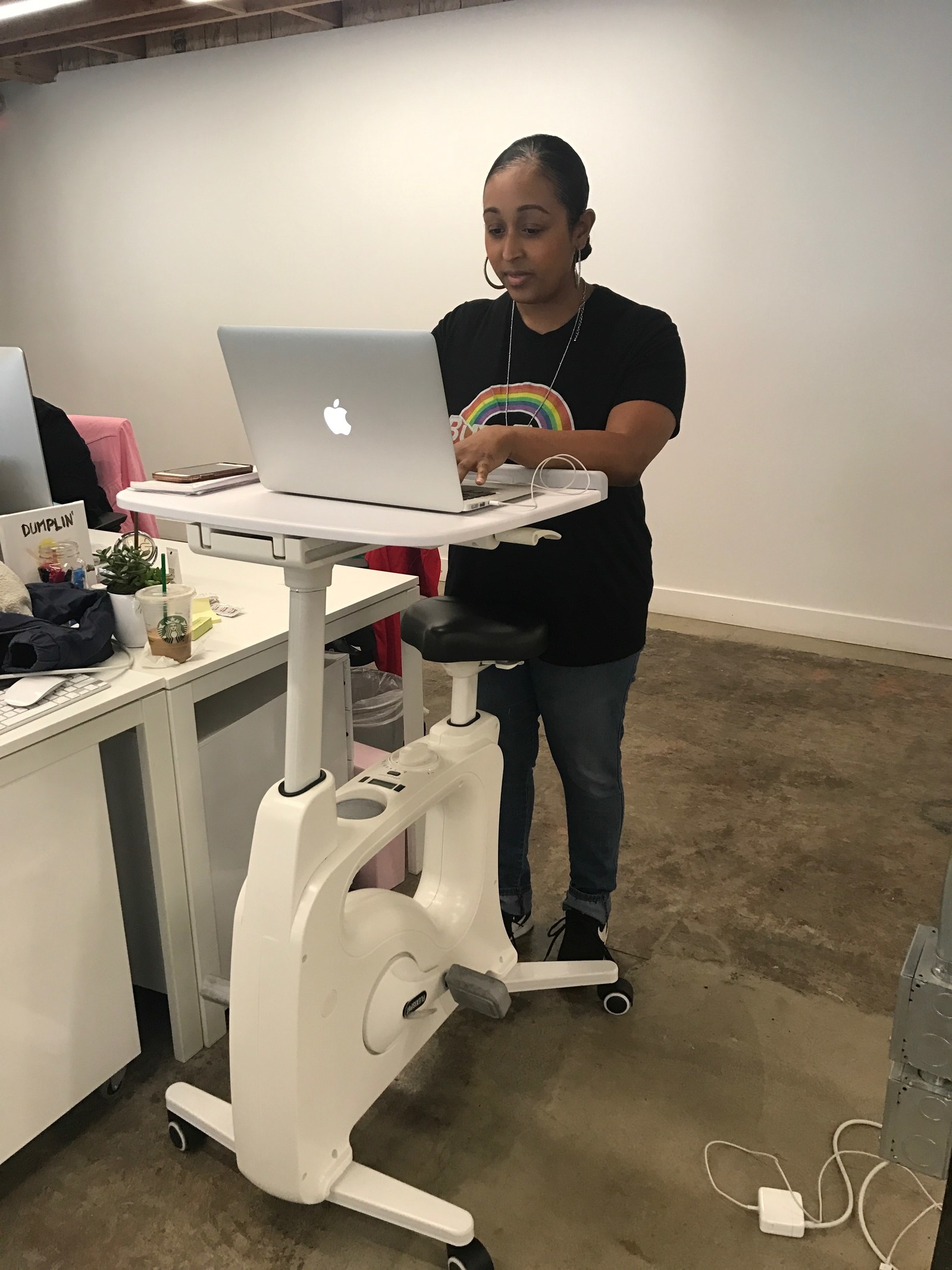 We Sit At Work All Day So We Tried A Bike Desk To See If It