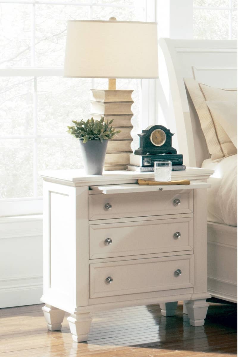 Promising review: "The item arrived at our house very well packaged and fully assembled. There were no scratches, damages, etc. It is a beautiful piece of furniture. Looks expensive. Very well made and is real wood. The drawers are functional and on good sliders. I have absolutely nothing negative to say about this. We love it." —MaxandSophiaPrice: 3.80