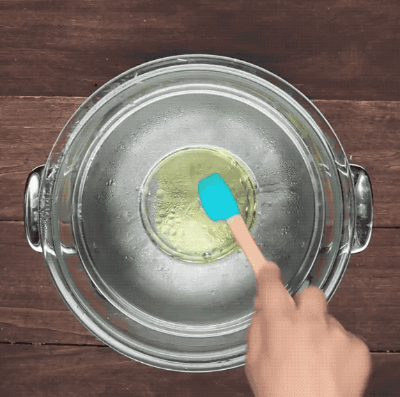 Stir continuously until the wax is completely melted.