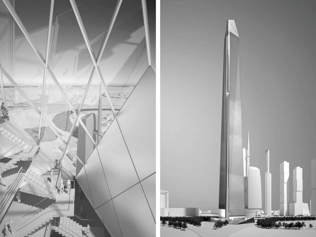 Architectural renderings of the proposed Trump Tower in Moscow.