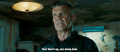 Actor Josh Brolin plays both Cable, the kinda villain in Deadpool 2, and Thanos, the indisputable villain in Infinity War. Both Cable and Thanos use time devices at the end of each movie to alter events and change what we thought would be the ending. Deadpool gets two Thanos digs in, and this is one of them.