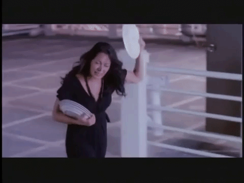 Your film reference: For the First Time (2008)What you need to know: In the Greek tradition, plate smashing is an act of kefi or extreme happiness. It is often associated with festive occasions. Greeks also break plates to ward off evil spirits! Clearly, Sophia (played by KC Concepcion) isn't happy in this scene but she is sure to be driving the evil spirit that is Seth (Richard Gutierrez) away from her life.