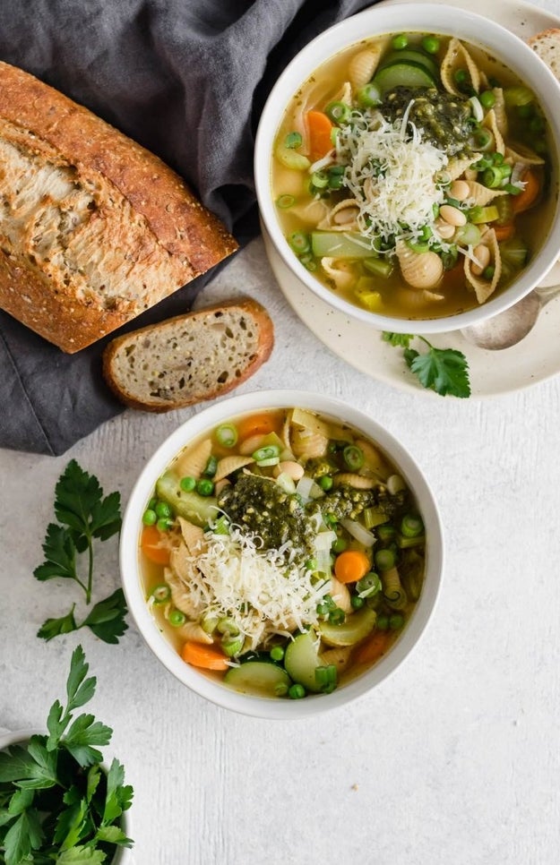 Spring Pesto Minestrone Soup