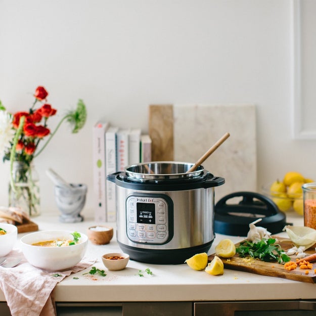 The miracle-working Instant Pot, which combines seven tools (including a pressure cooker, slow cooker, and rice cooker) in one appliance and prepares gourmet meals in a fraction of the time you're probably used to.