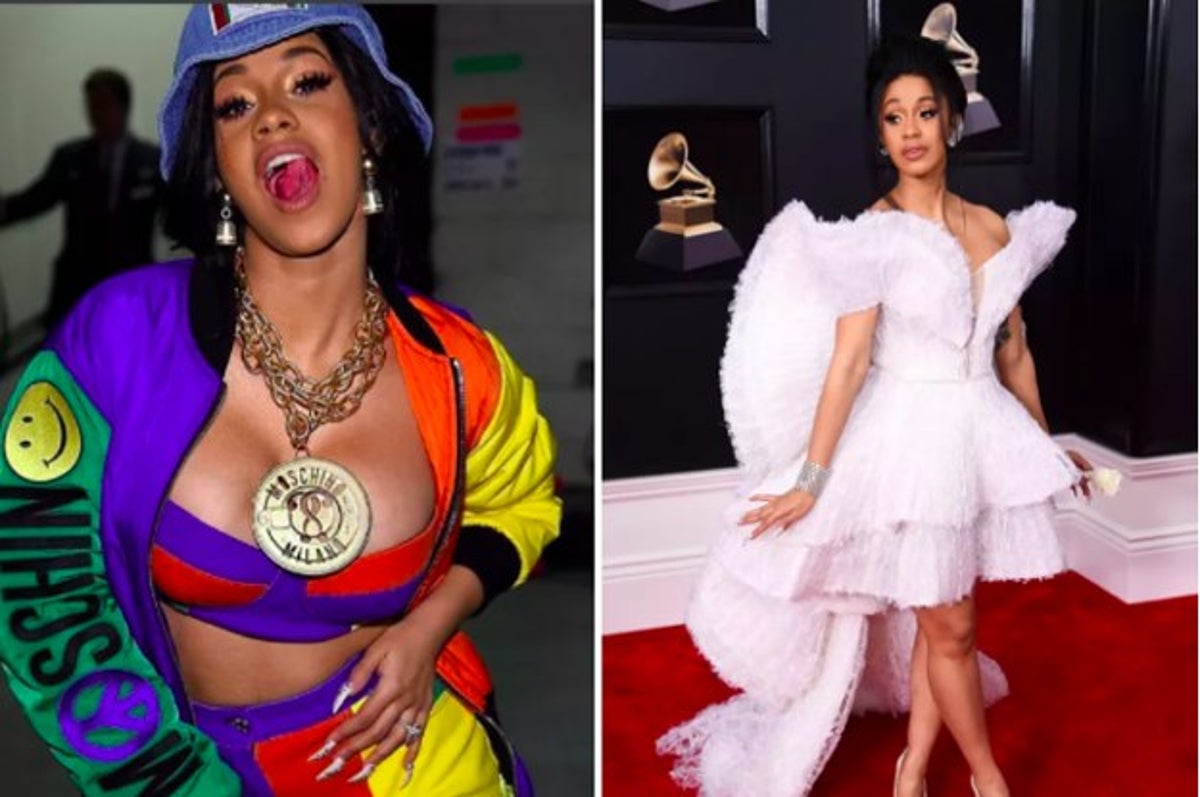 Why People Are Telling Cardi B to Shave Her Stomach - Cardi B Moschino  Instagram Picture
