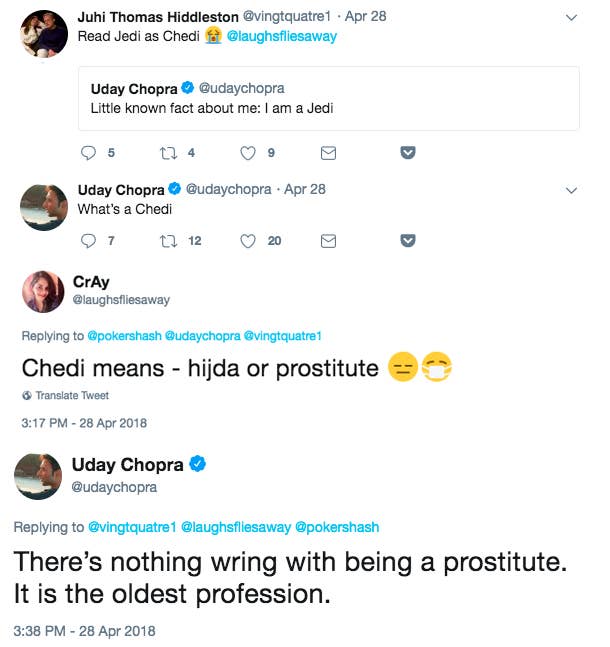 15 Hilarious Uday Chopra Tweets That Prove He Is His Own Biggest Troll The dhoom actor's strange tweets usually make one raise. 15 hilarious uday chopra tweets that