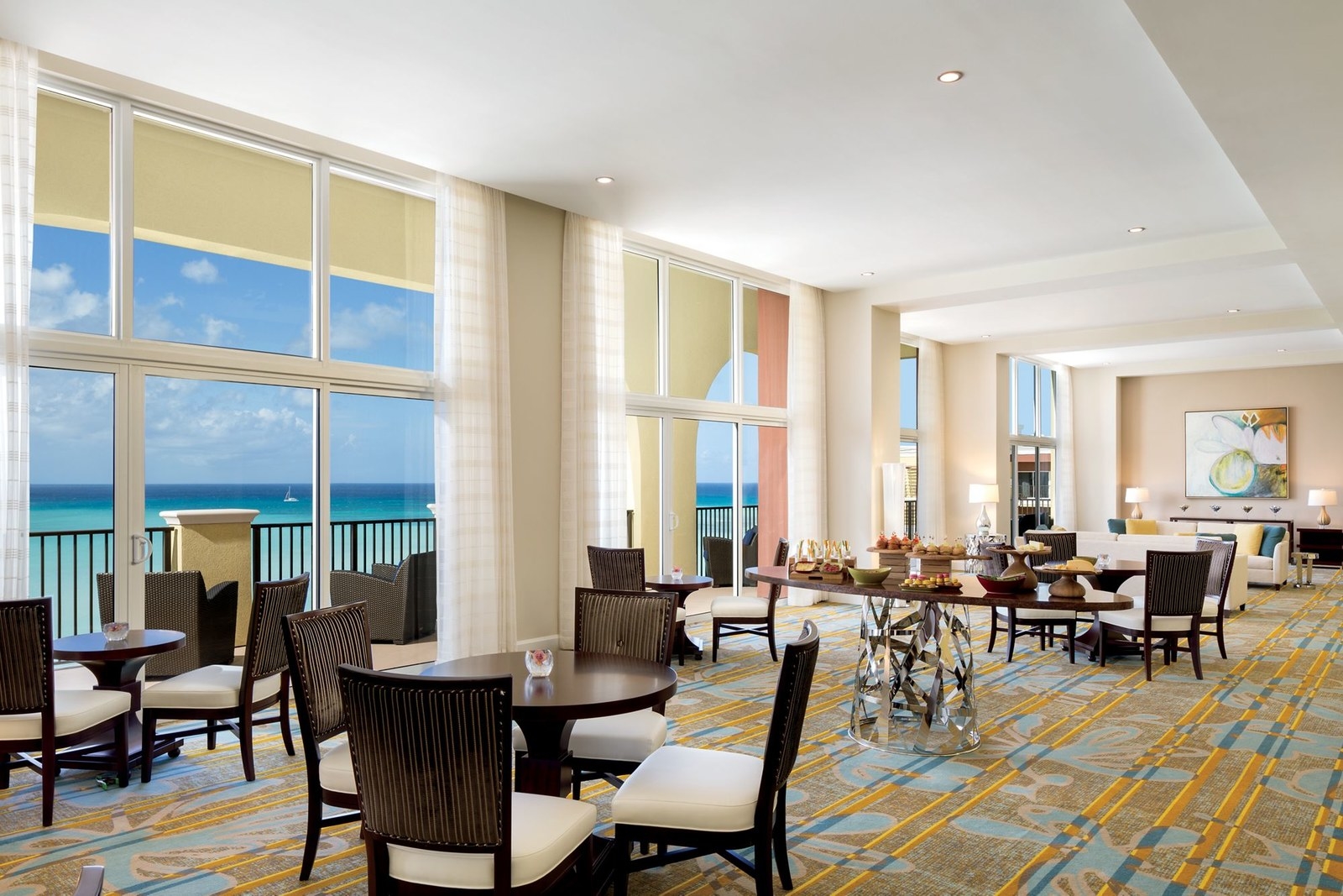 The amenities within the property range from a collection of five food and beverage venues, two ocean-front swimming pools, 15,000 square foot luxury Spa facility with 13 treatment rooms, state-of-the-art Fitness Center overlooking the white sands, dedicated concierge, and luxurious Club Lounge with floor-to-ceiling windows and savory food & beverage presentations throughout the day.