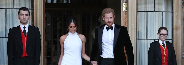 Meghan markle best sale second wedding gown