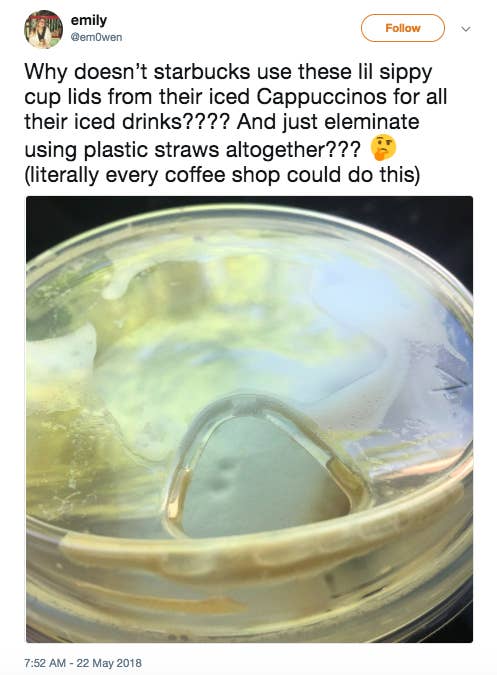 Starbucks has officially abandoned straws in favor of sippy cup