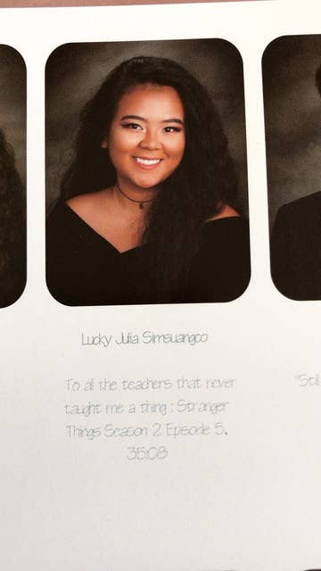 This Teen Used A Stranger Things Reference In A Yearbook Quote To