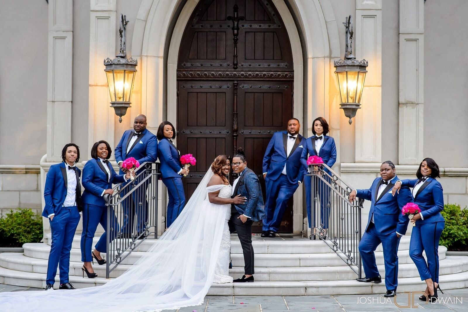 Bridesmaids shop in suits