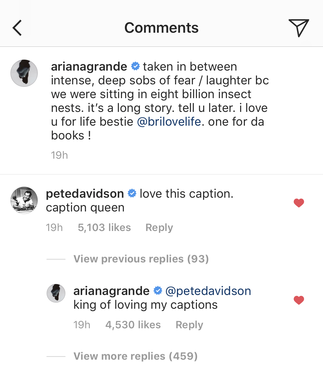 OK, Ariana Grande Has Some Messy Insta Stuff Happening With Antonio Brown And Pete ...