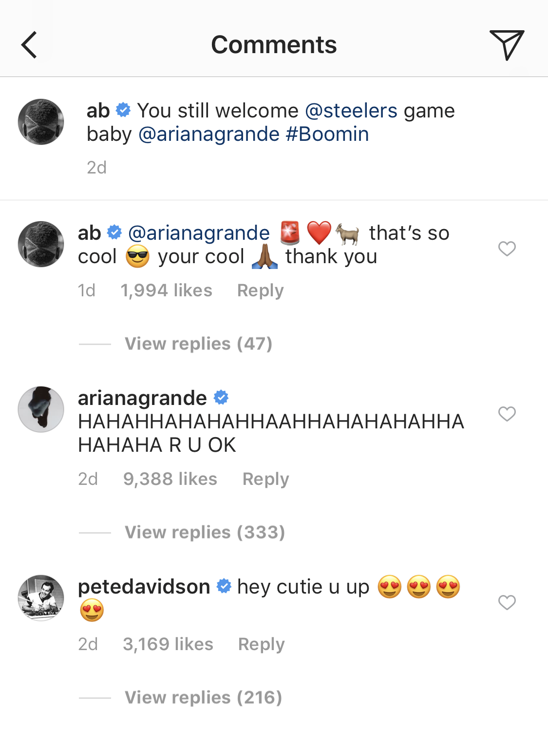OK, Ariana Grande Has Some Messy Insta Stuff Happening With Antonio Brown And Pete ...1125 x 1500