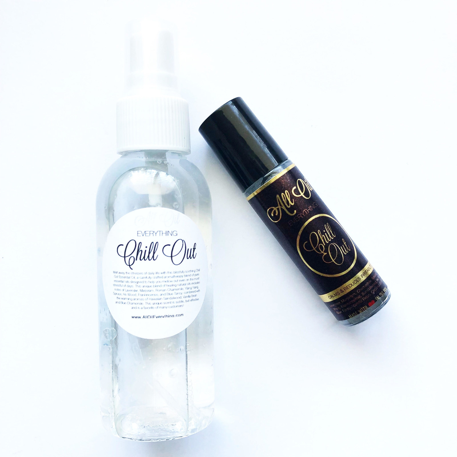 Gift her a natural way to destress with a simple roll on and spray of Chill Out. Essential Oil based and handmade with love, this set is just the perfect way to show you care. Comes in 4 luxurious scents ready to use and easy to apply. All natural, non-toxic, organic ingredients blended by AllOilEverything.