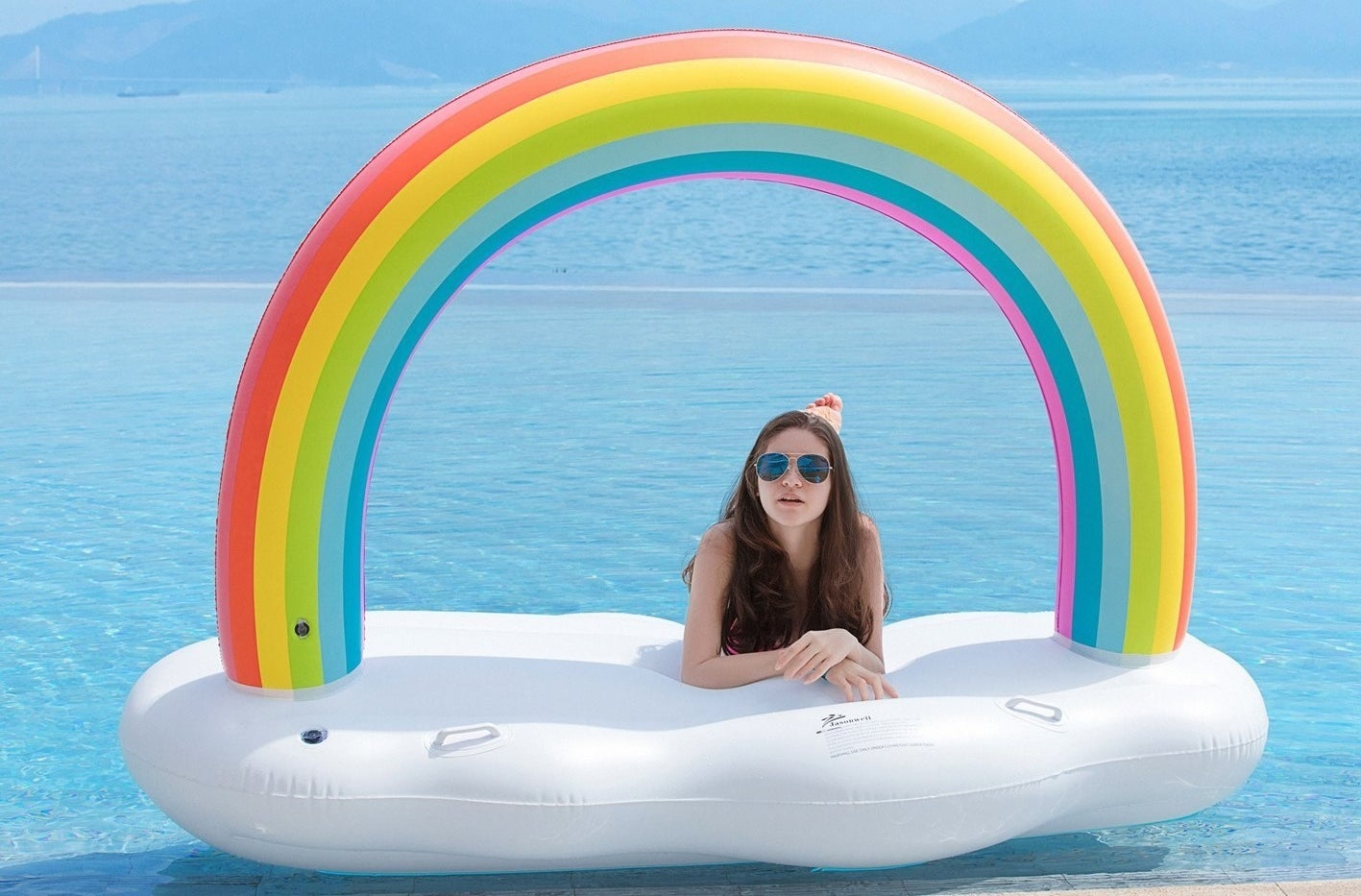 Promising review: "This is a very huge inflatable pool float with nice...